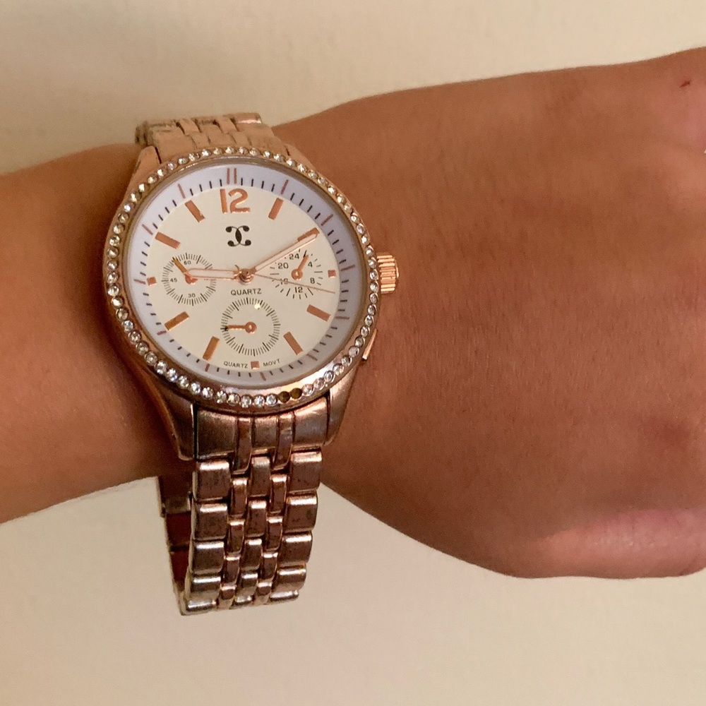 Rose gold watch